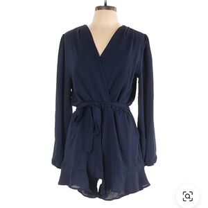 Fraiche by J romper, Navy, Size Small. Great condition